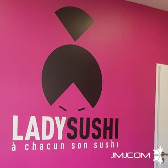 Signalétique Lady sushi